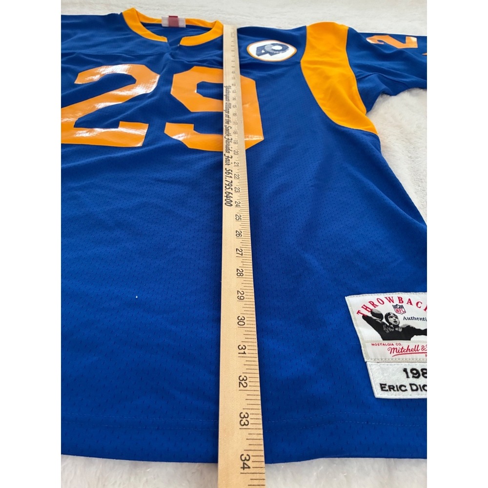Men's 2XL NWOT Mitchell & Ness LA Rams Eric Dickerson Authentic Throwback Jersey - Picture 11 of 11